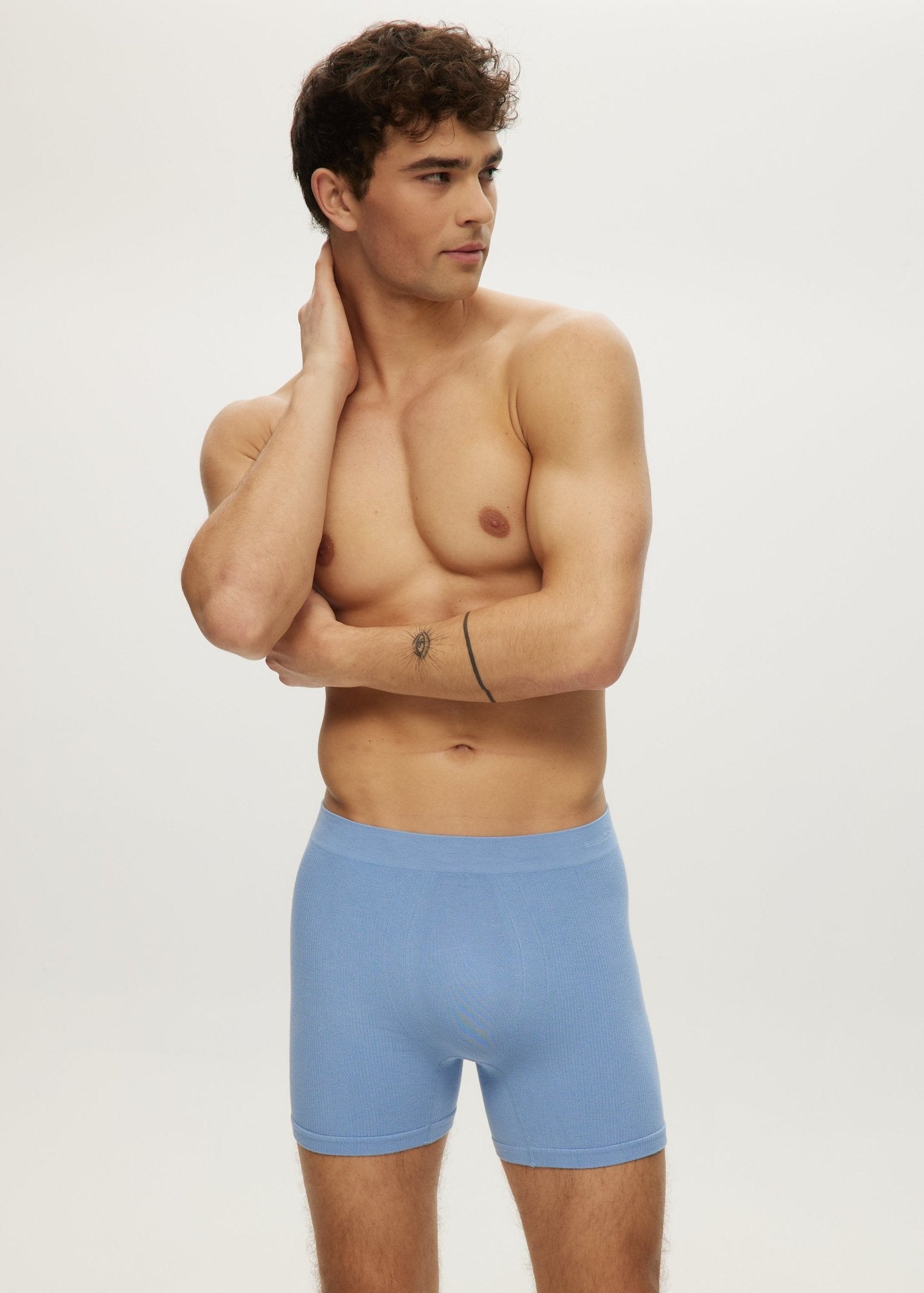 Men Seamless Waffle Short Boxer