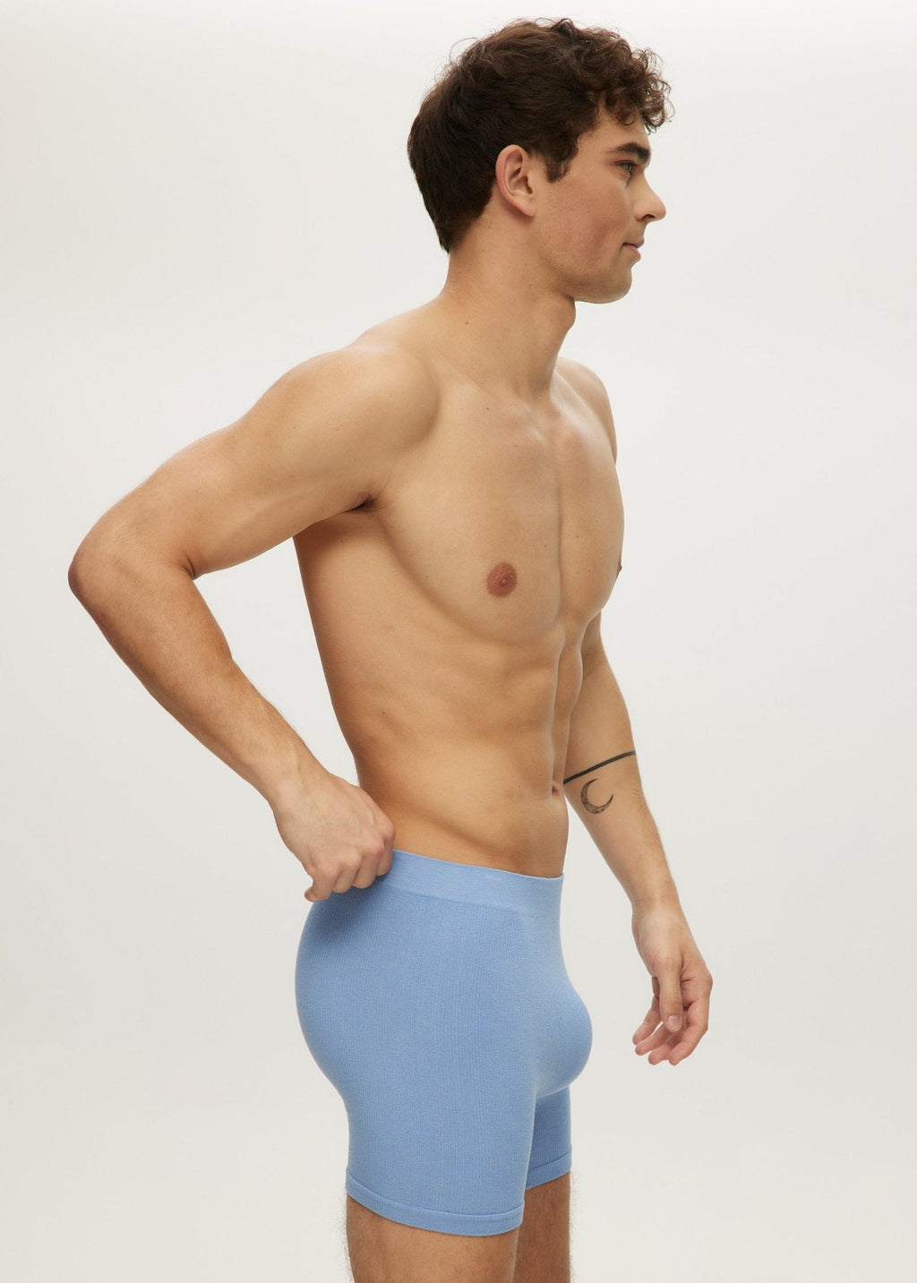 Men Seamless Waffle Short Boxer