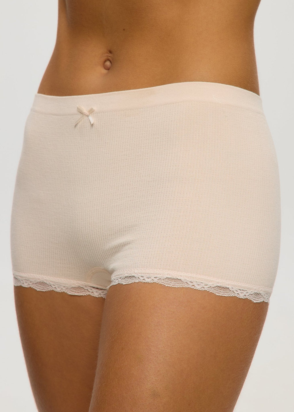 Seamless Waffle Lace Boyshort