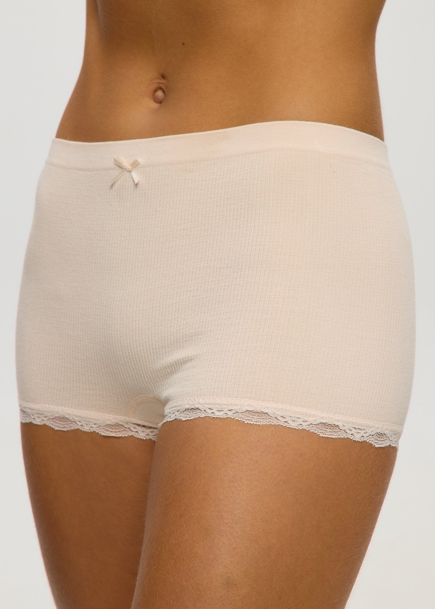 Seamless Waffle Lace Boyshort