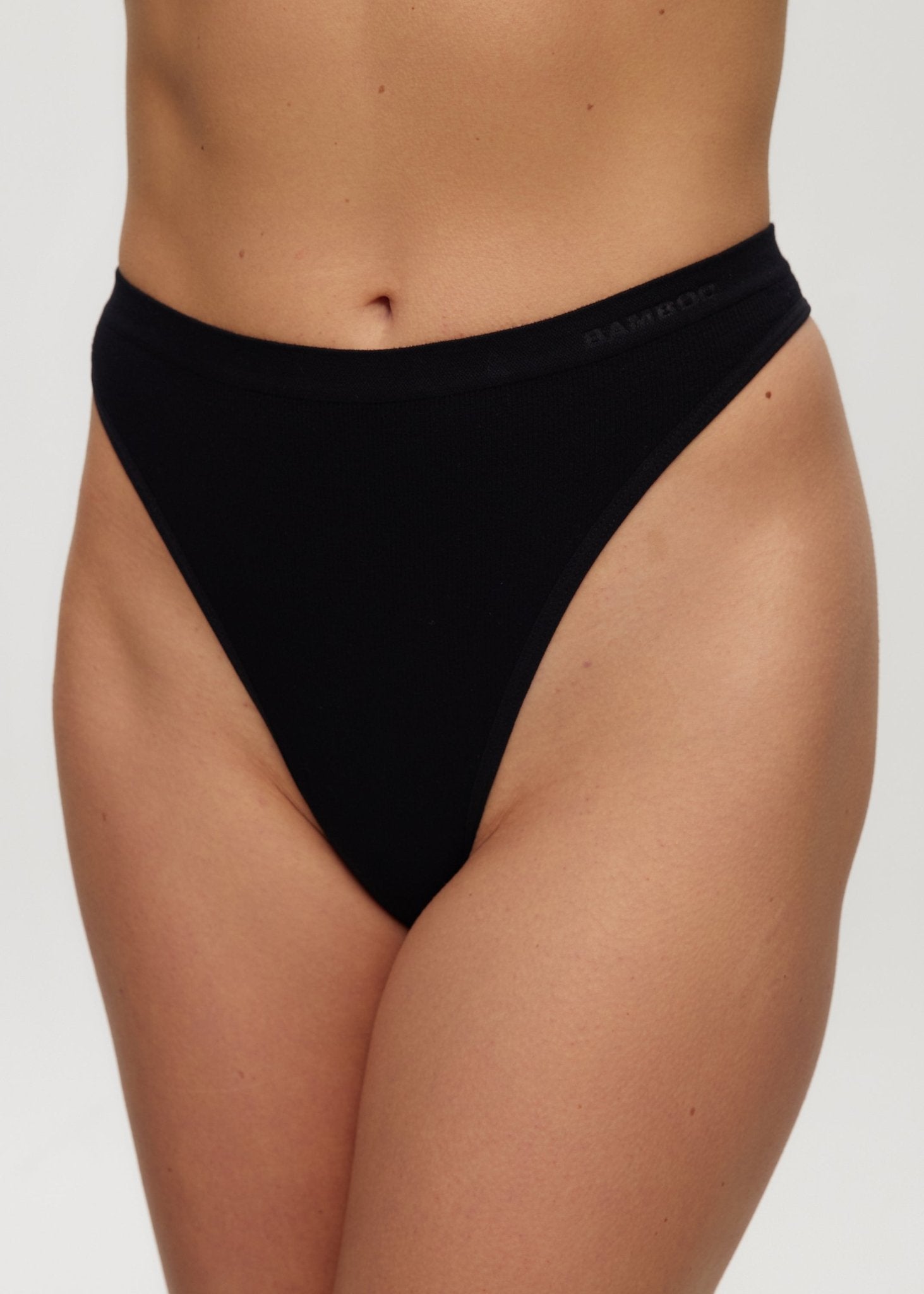 Seamless High Waisted Rib Thong