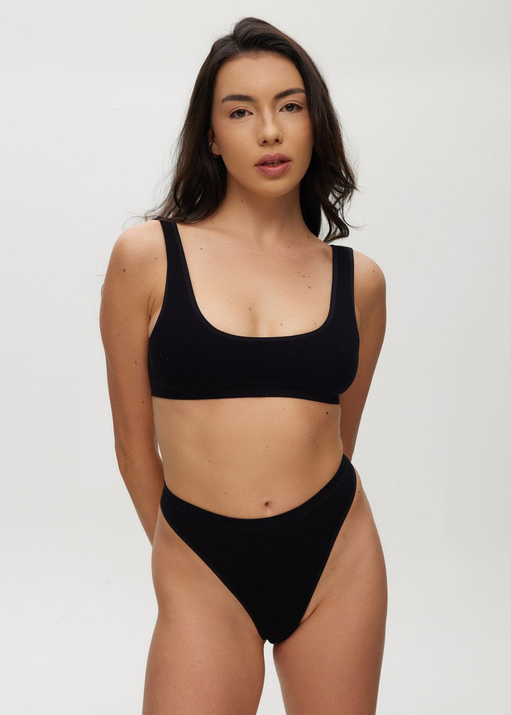 Seamless High Waisted Rib Thong