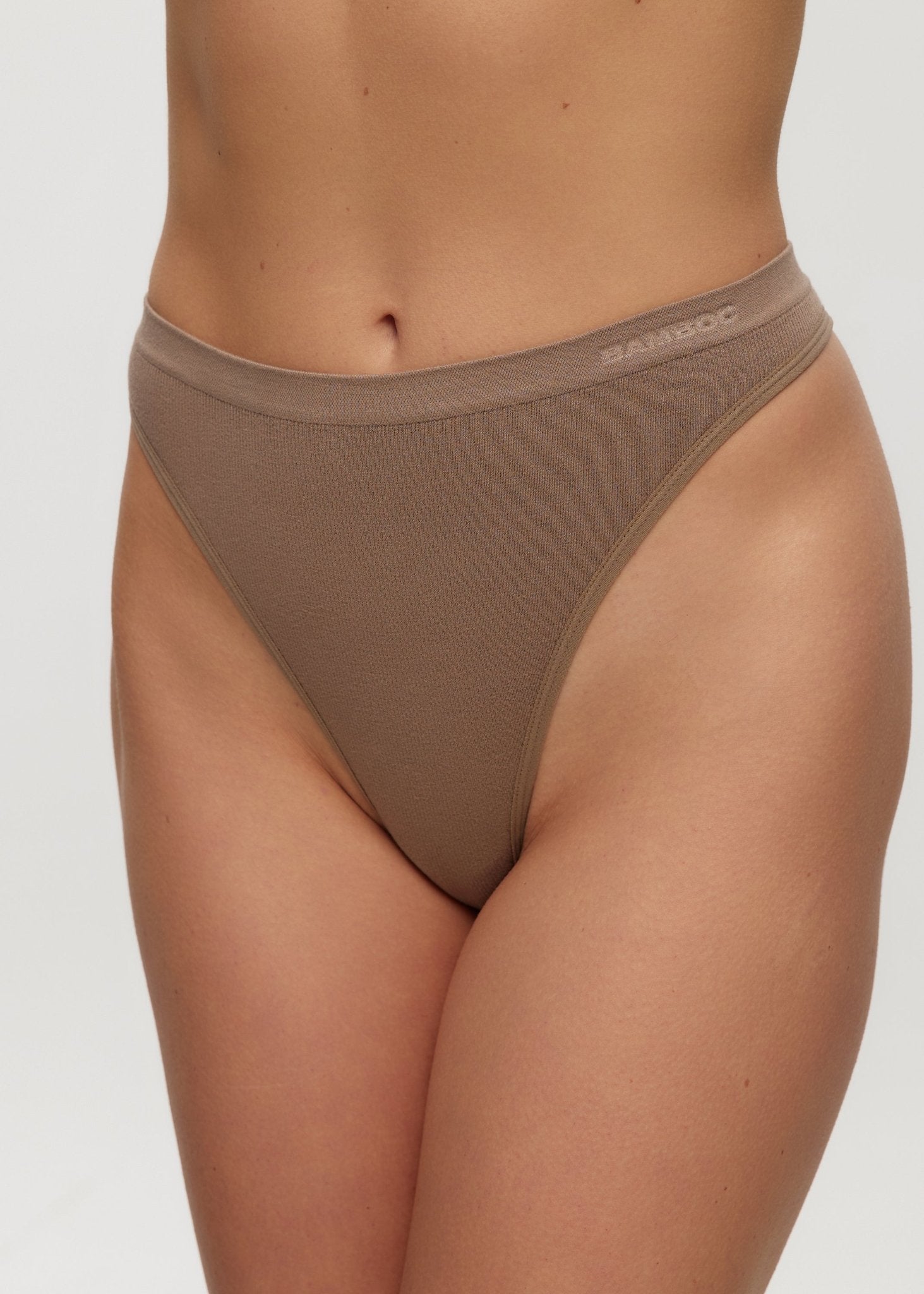 Seamless High Waisted Rib Thong
