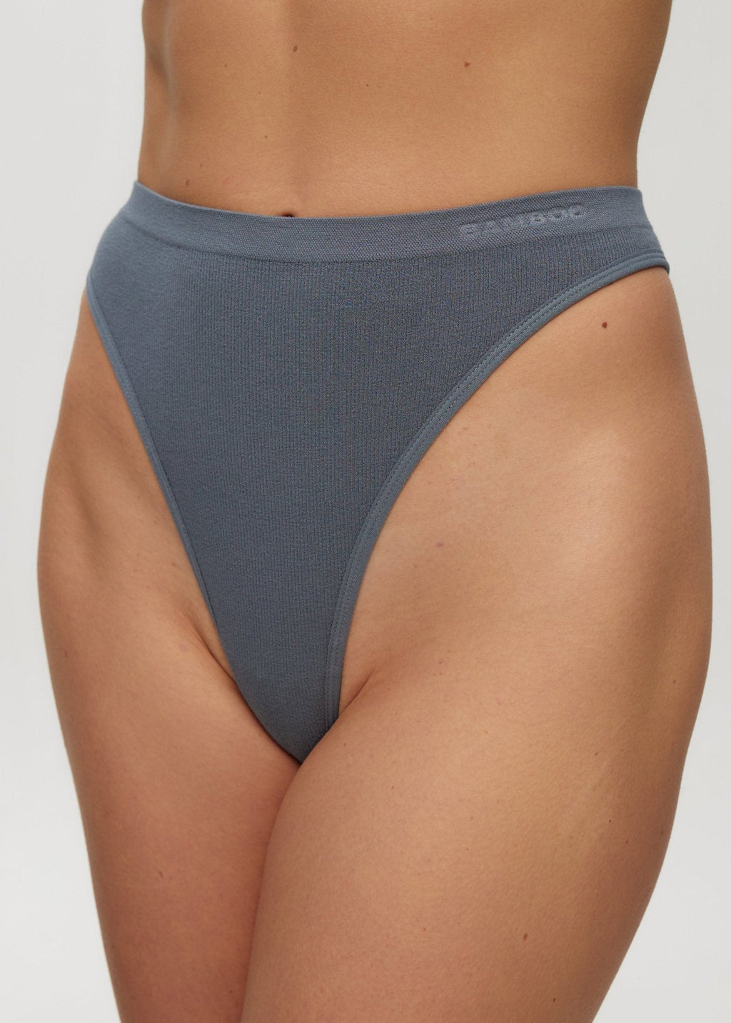 Seamless High Waisted Rib Thong