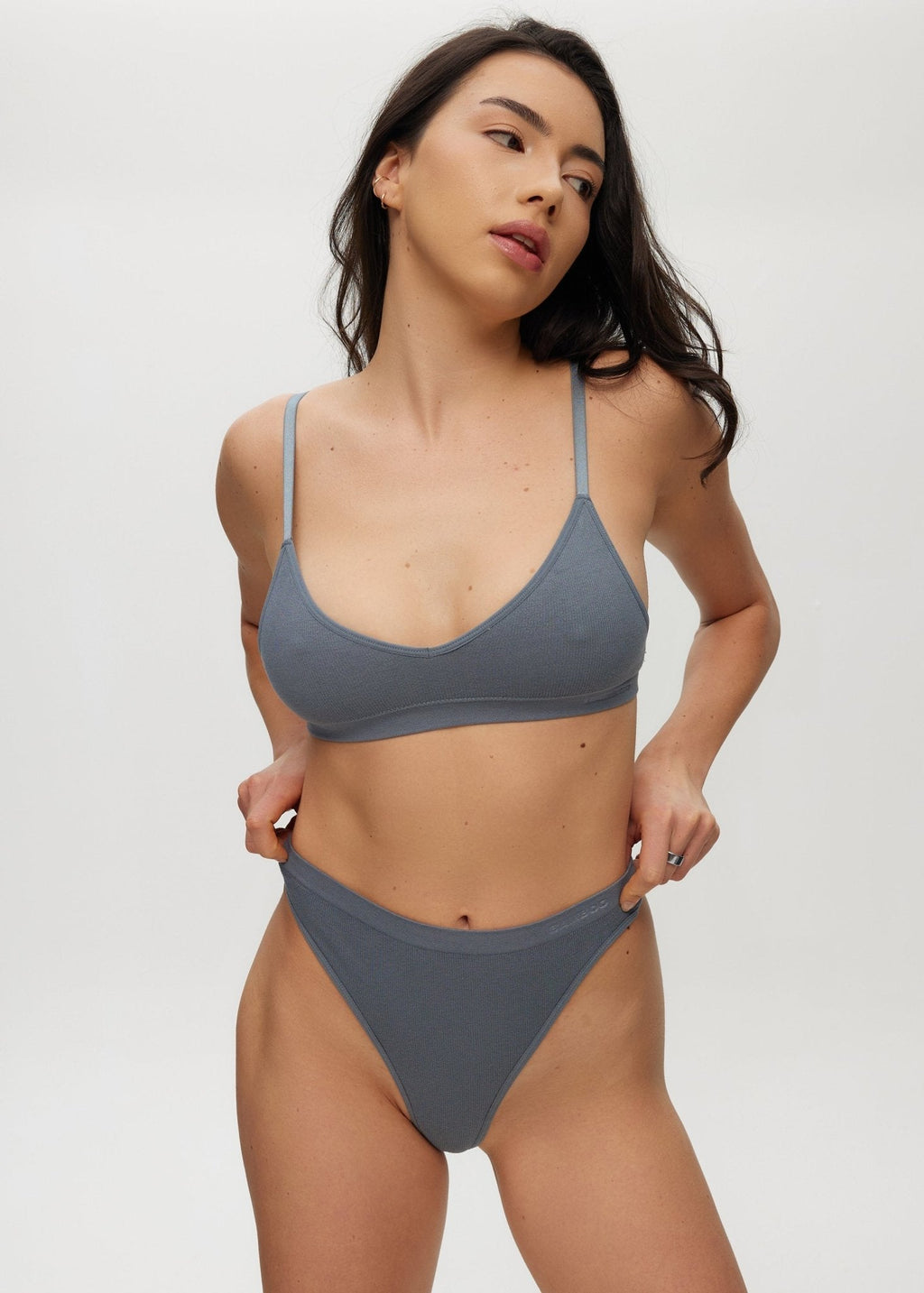 Seamless High Waisted Rib Thong
