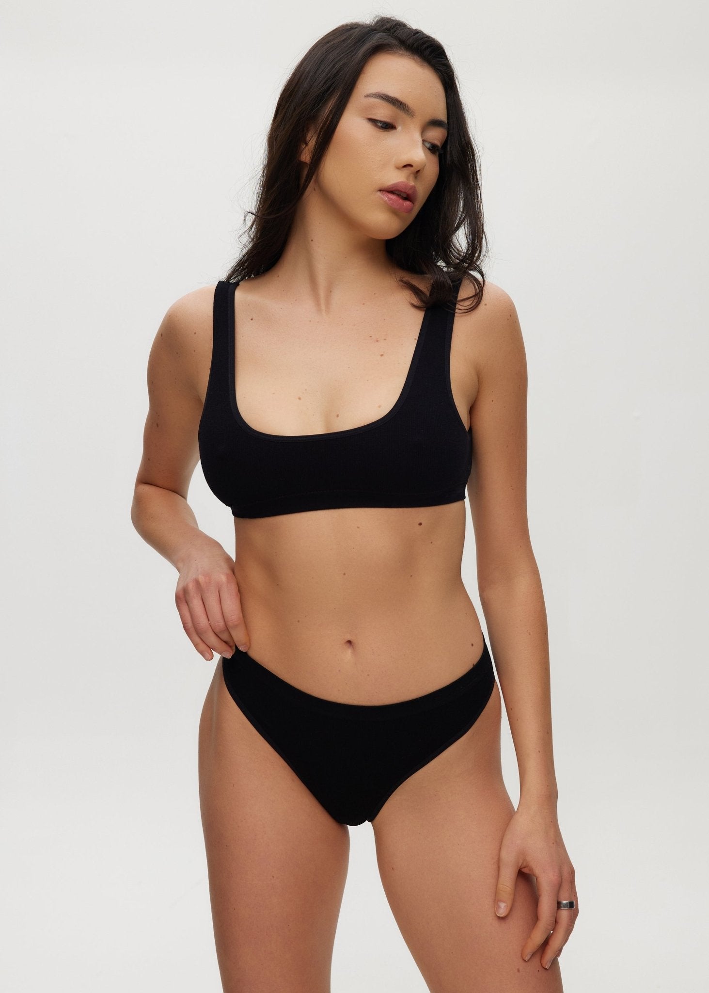 Seamless Rib High Waisted Cheeky Brief