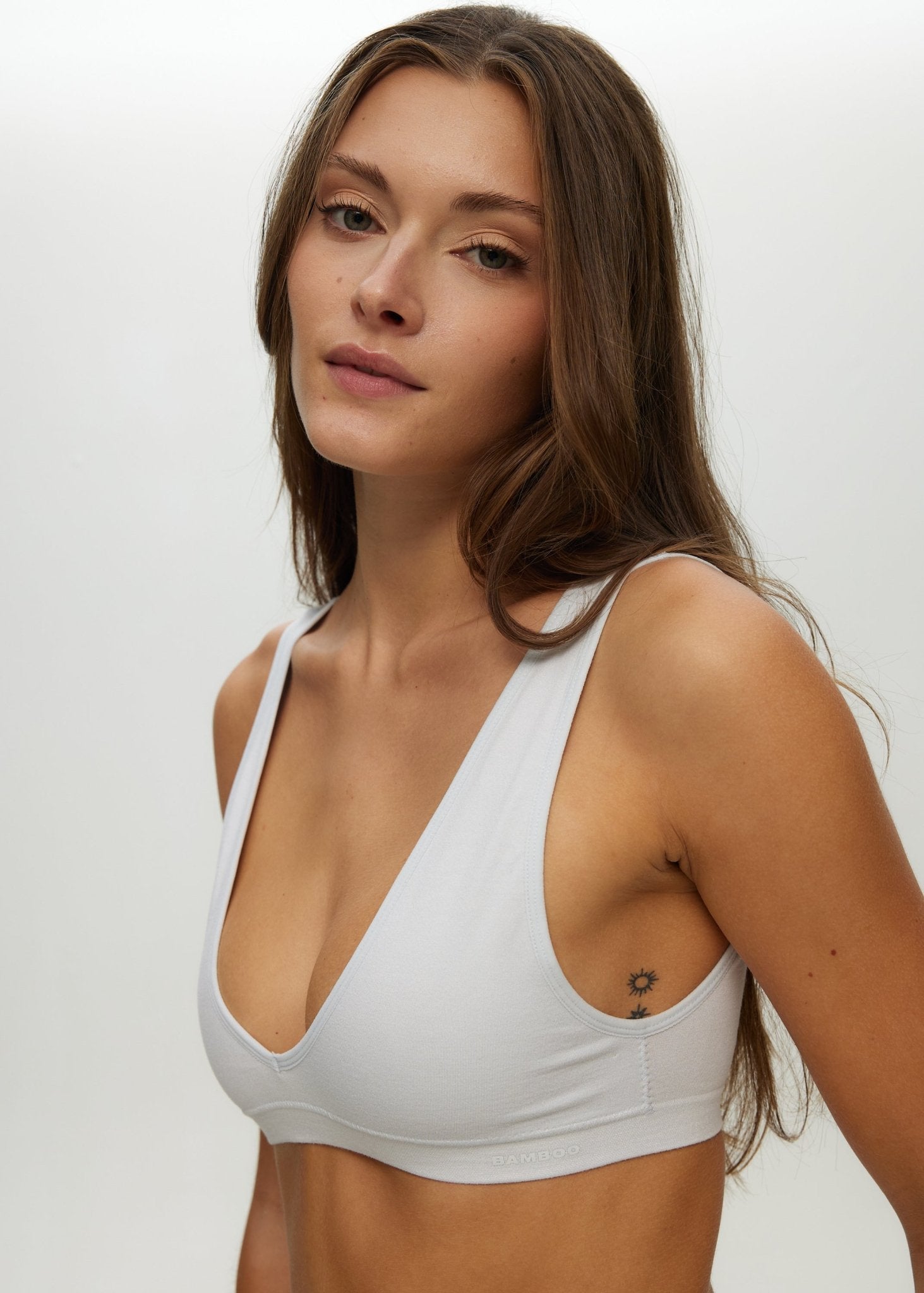 Seamless Plunge Open Back Bralette