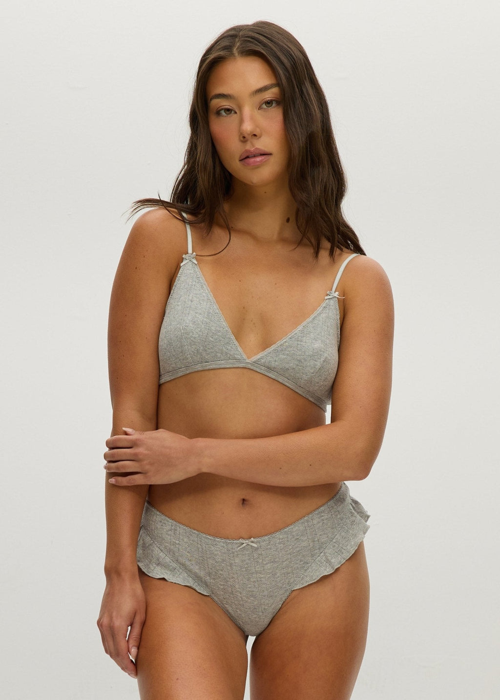 Pointelle Triangle Bralette