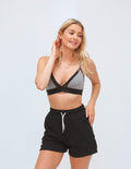 All Black Mesh Convertible Triangle Bralette